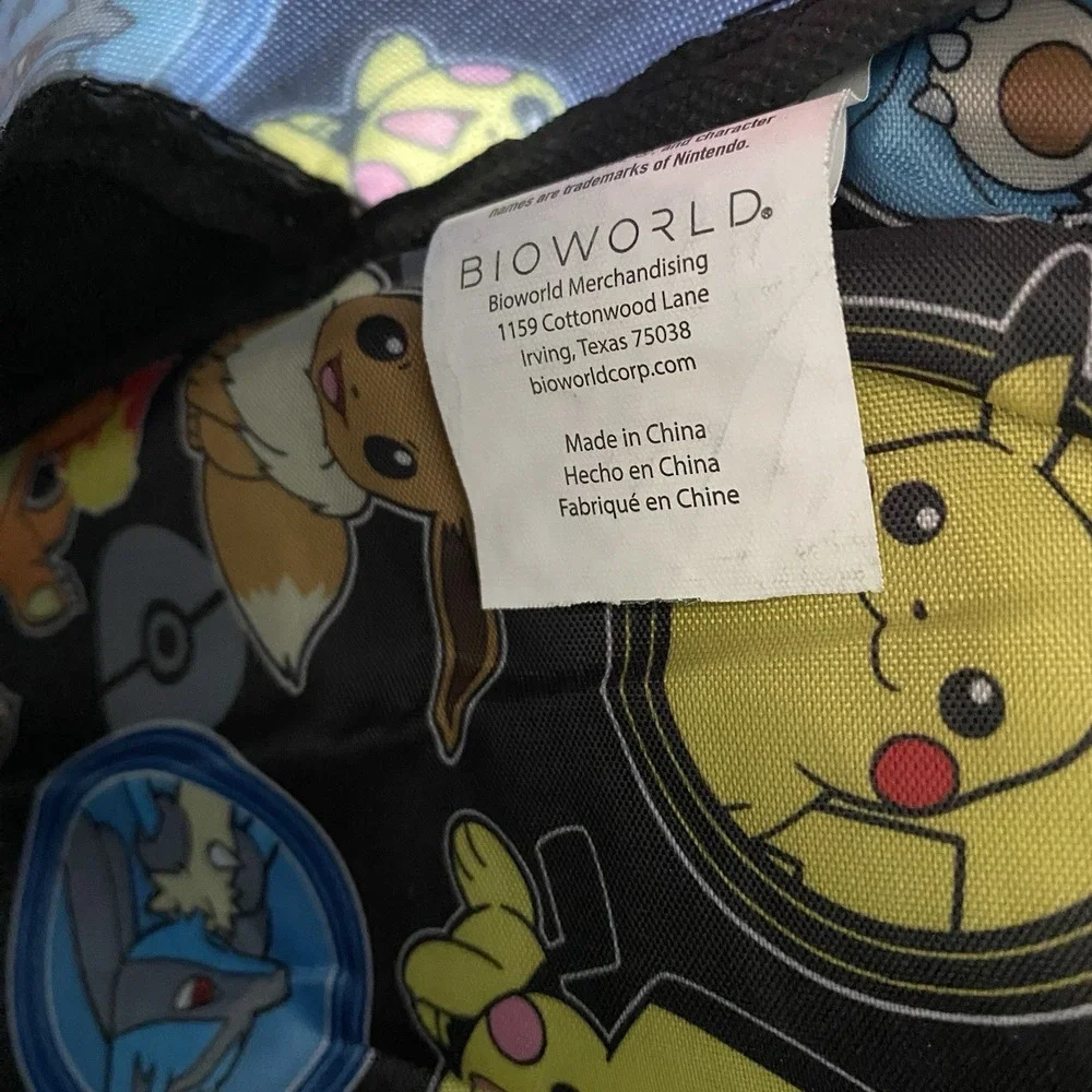 Bioworld Pokemon Backpack & Lunch Box Set School Pikachu Eevee Charmander
